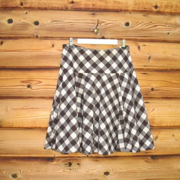Ralph Lauren Brown Wool Blend Skirt - Picture 1 of 7